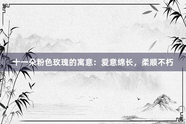 十一朵粉色玫瑰的寓意：爱意绵长，柔顺不朽